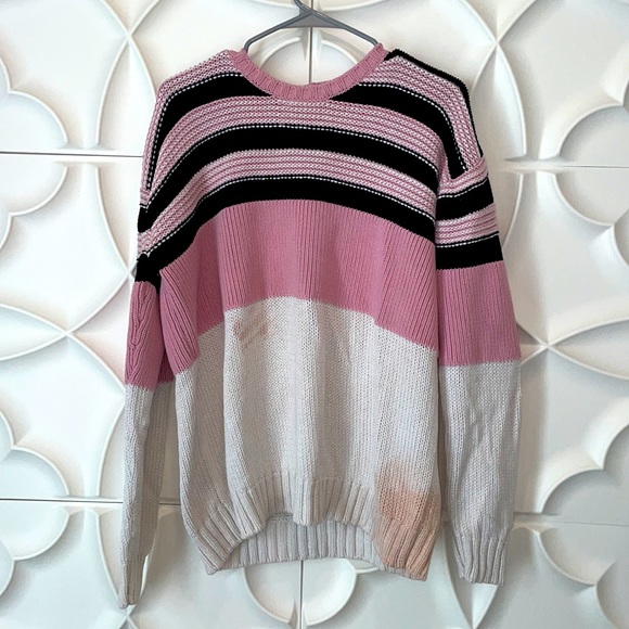 No.21 Multicolor Knit Sweater pink striped size 40. EE - Picture 2 of 8